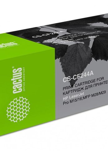 Картридж лазерный Cactus CS-CF244A CF244A черный (1000стр.) для HP LJ M15 Pro/M15a Pro/M28a Pro MFP/M28w Pro MFP