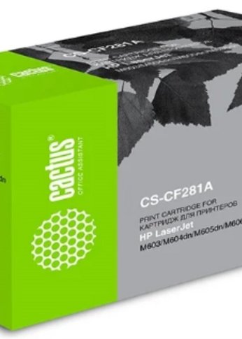 Картридж лазерный Cactus CS-CF281A CF281A черный (10500стр.) для HP LJ Enterprise M630/M604n/M605n/M606dn