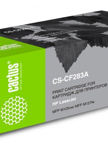 Картридж лазерный Cactus CS-CF283A CF283A черный (1500стр.) для HP LJ Pro M125nw/M127fw