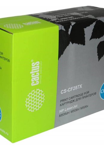 Картридж лазерный Cactus CS-CF287X CF287X черный (18000стр.) для HP LJ M506dn/ M506n/ M506x