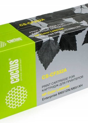 Картридж лазерный Cactus CS-CF332A CF332A желтый (15000стр.) для HP CLJ M651dn/M651n/M651xh