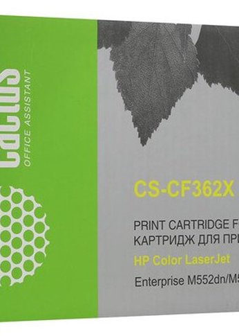 Картридж лазерный Cactus CS-CF362X CF362X желтый (9500стр.) для HP CLJ M552dn/M553dn