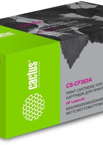 Картридж лазерный Cactus CS-CF363A CF363A пурпурный (5000стр.) для HP CLJ M552dn/M553dnM553N/M553x