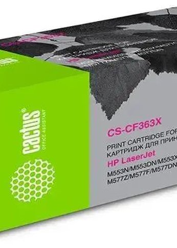 Картридж лазерный Cactus CS-CF363X CF363X пурпурный (9500стр.) для HP CLJ M552dn/M553dn