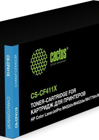 Картридж лазерный Cactus CS-CF411X CF411X голубой (5000стр.) для HP HP CLJ Pro M452dn/ M452dw/M477fdn/M477fdw