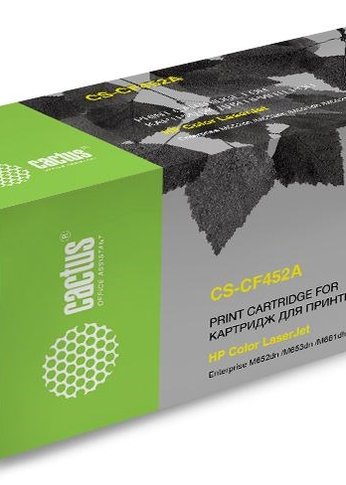 Картридж лазерный Cactus CS-CF452A CF452A желтый (10500стр.) для HP Color LJ Ent M652dn/M653dn/M681dh