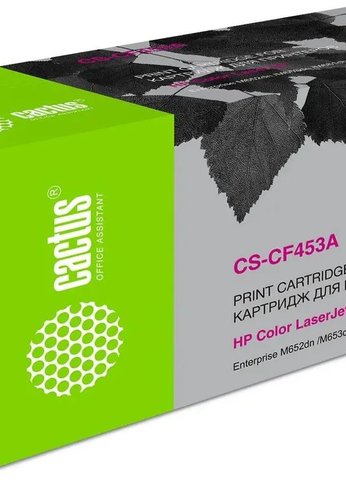 Картридж лазерный Cactus CS-CF453A CF453A пурпурный (10500стр.) для HP Color LJ Ent M652dn/M653dn/M681dh