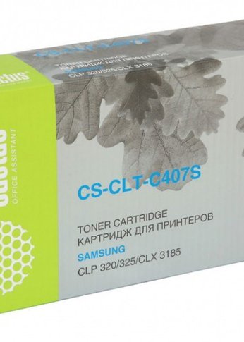 Картридж лазерный Cactus CS-CLT-C407S CLT-C407S голубой (1000стр.) для Samsung CLP320/320n/325/CLX3185/3185n/3185fn