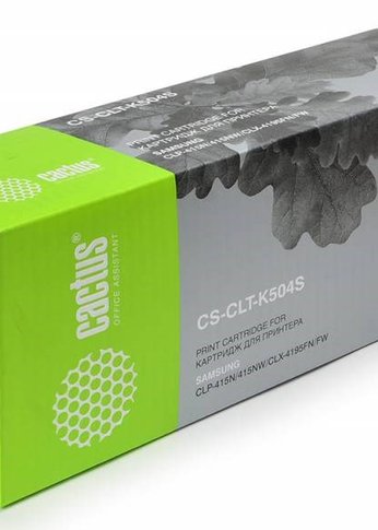 Картридж лазерный Cactus CS-CLT-K504S CLT-K504S черный (2500стр.) для Samsung CLP-415N/CLX-4195FW/4195FN