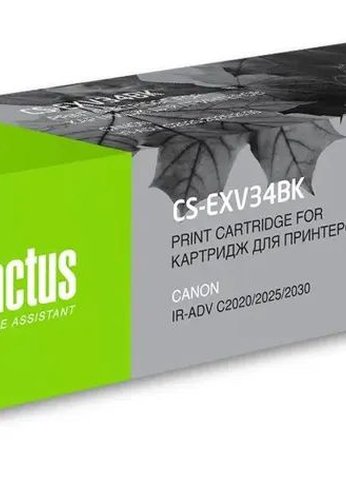 Картридж лазерный Cactus CS-EXV34BK C-EXV34 BK черный (23000стр.) для Canon IR Advance C2030L/C2030i/C2020L/C2020i/C2025i