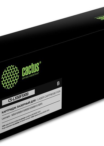 Картридж лазерный Cactus CS-LX50F5X00 50F5X00 черный (10000стр.) для Lexmark MS410/MS415/MS510