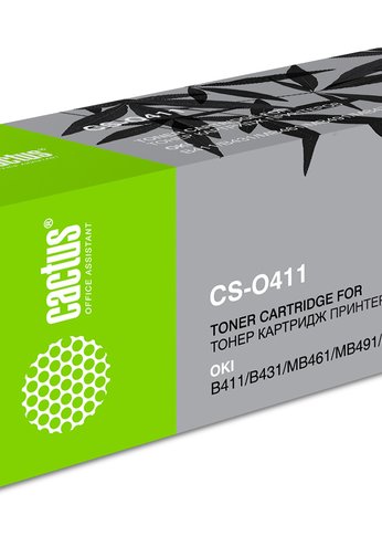 Картридж лазерный Cactus CS-O411 44574705 черный (3000стр.) для Oki B411/B431