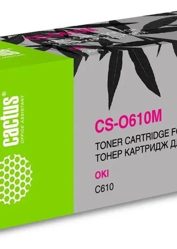 Картридж лазерный Cactus CS-O610M 44315322 пурпурный (6000стр.) для Oki C610