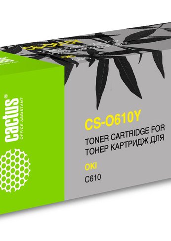 Картридж лазерный Cactus CS-O610Y 44315321 желтый (6000стр.) для Oki C610