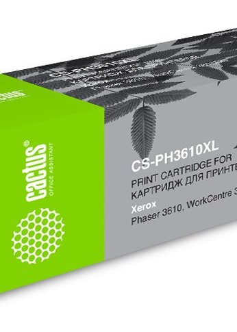 Картридж лазерный Cactus CS-PH3610XL 106R02732 черный (25300стр.) для Xerox Ph 3610/WC 3615DN