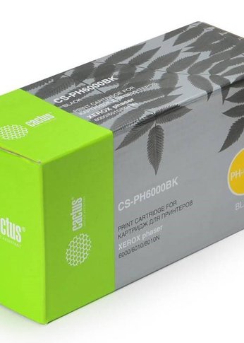 Картридж лазерный Cactus CS-PH6000BK 106R01634 черный (2000стр.) для Xerox Phaser 6000/6010