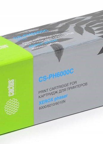Картридж лазерный Cactus CS-PH6000C 106R01631 голубой (1000стр.) для Xerox Phaser 6000/6010