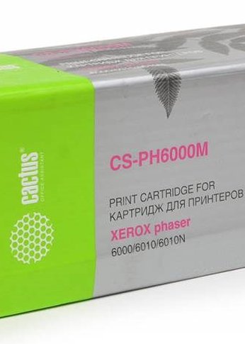 Картридж лазерный Cactus CS-PH6000M 106R01632 пурпурный (1000стр.) для Xerox Phaser 6000/6010