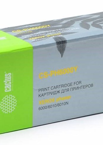 Картридж лазерный Cactus CS-PH6000Y 106R01633 желтый (1000стр.) для Xerox Phaser 6000/6010