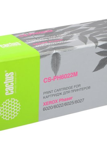 Картридж лазерный Cactus CS-PH6022M 106R02761 пурпурный (1000стр.) для Xerox Phaser 6020/6022/WC6025/6027