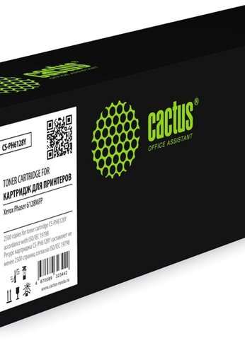 Картридж лазерный Cactus CS-PH6128Y 106R01458 желтый (2500стр.) для Xerox Phaser 6128