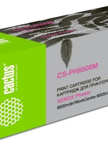 Картридж лазерный Cactus CS-PH6500M 106R01602 пурпурный (2500стр.) для Xerox Phaser 6500/WorkCentre 6505