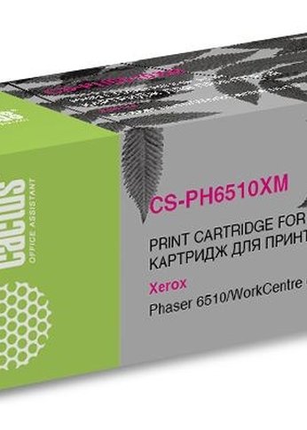 Картридж лазерный Cactus CS-PH6510XM 106R03694 пурпурный (4300стр.) для Xerox Phaser 6510/WC6515