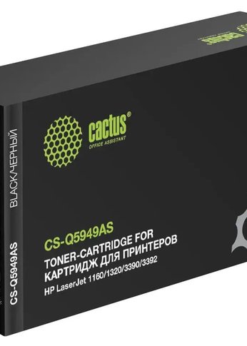 Картридж лазерный Cactus CS-Q5949AS Q5949A черный (2500стр.) для HP LJ 1160/1320/3390/3392