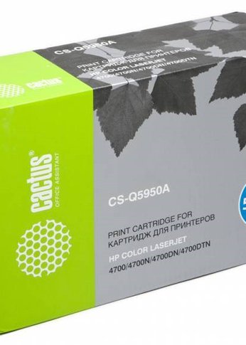 Картридж лазерный Cactus CS-Q5950A Q5950A черный (11000стр.) для HP CLJ 4700