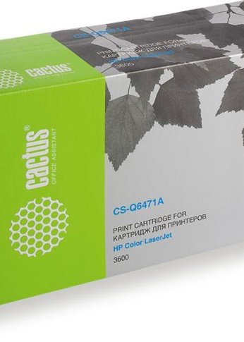 Картридж лазерный Cactus CS-Q6471A Q6471A голубой (4000стр.) для HP CLJ 3600