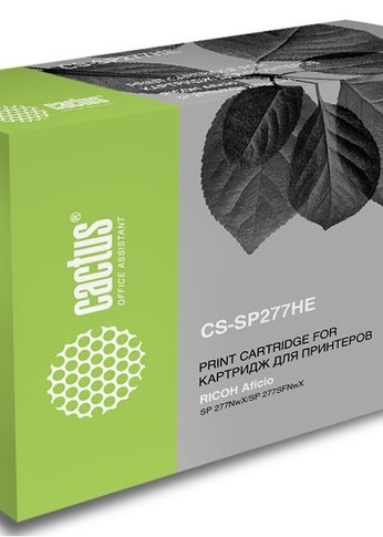 Картридж лазерный Cactus CS-SP277HE 408160 черный (2600стр.) для Ricoh Aficio SP 277NwX/SP 277SFNwX