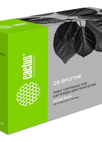 Картридж лазерный Cactus CS-SP277HE 408160 черный (2600стр.) для Ricoh Aficio SP 277NwX/SP 277SFNwX