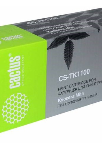 Картридж лазерный Cactus CS-TK1100 TK-1100 черный (2100стр.) для Kyocera Mita FS-1110/1024MFP/1124MFP