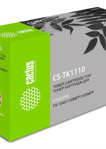 Картридж лазерный Cactus CS-TK1110 TK-1110 черный (2500стр.) для Kyocera FS 1020MFP/1040/1120MFP