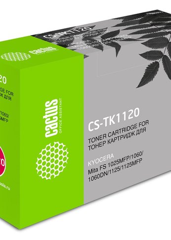 Картридж лазерный Cactus CS-TK1120 TK-1120 черный (3000стр.) для Kyocera FS 1025MFP/1060/1060DN/1125/1125MFP