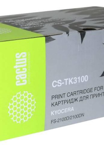 Картридж лазерный Cactus CS-TK3100 TK-3100 черный (12500стр.) для Kyocera Ecosys FS-2100D/2100DN