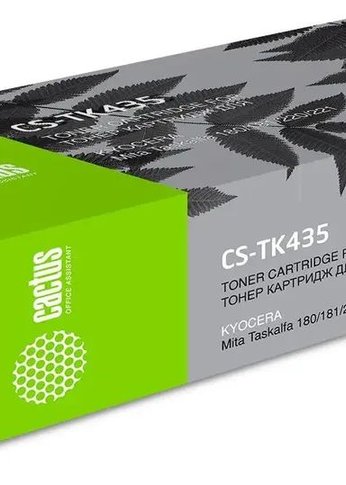 Картридж лазерный Cactus CS-TK435 TK-435 черный (15000стр.) для Kyocera Mita TASKalfa 180/181/220/221