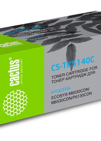 Картридж лазерный Cactus CS-TK5140C TK-5140C голубой (5000стр.) для Kyocera Ecosys M6030cdn/M6530cdn/P6130cdn