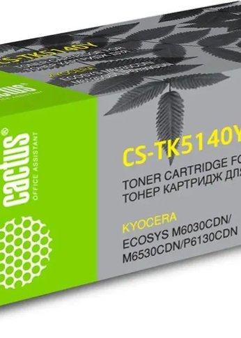 Картридж лазерный Cactus CS-TK5140Y TK-5140Y желтый (5000стр.) для Kyocera Ecosys M6030cdn/M6530cdn/P6130cdn