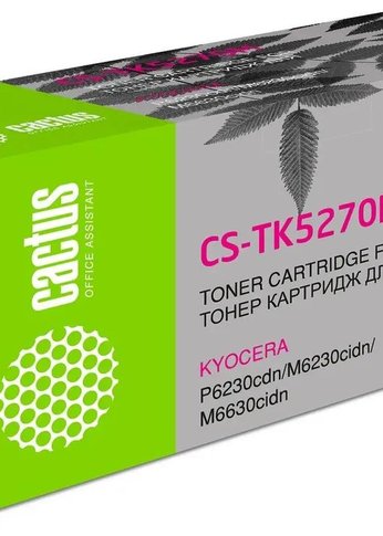 Картридж лазерный Cactus CS-TK5270M TK-5270M пурпурный (6000стр.) для Kyocera Ecosys P6230cdn/M6230cidn/M6630cidn