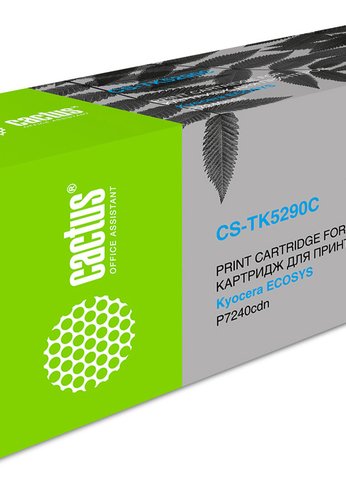 Картридж лазерный Cactus CS-TK5290C TK-5290C голубой (13000стр.) для Kyocera Ecosys P7240cdn