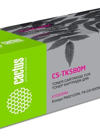 Картридж лазерный Cactus CS-TK580M TK-580M пурпурный (2800стр.) для Kyocera FS-C5150DN/P6021 Ecosys