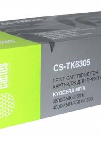 Картридж лазерный Cactus CS-TK6305 TK-6305 черный (35000стр.) для Kyocera Mita TASKalfa 3500/3501/4500/4501/5500/5501/3500i/3501i/4500i/4501i/5500i/5