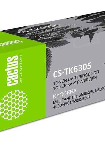 Картридж лазерный Cactus CS-TK6305 TK-6305 черный (35000стр.) для Kyocera Mita TASKalfa 3500/3501/4500/4501/5500/5501/3500i/3501i/4500i/4501i/5500i/5