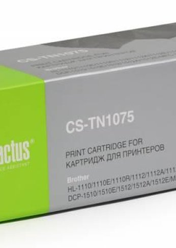 Картридж лазерный Cactus CS-TN1075 TN-1075 черный (1000стр.) для Brother HL-1110/1112/1510/1512/1810/1815