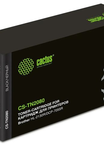 Картридж лазерный Cactus CS-TN2080 TN-2080 черный (700стр.) для Brother HL-2130R/DCP-7055R