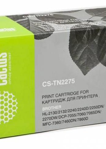 Картридж лазерный Cactus CS-TN2275S TN-2275 черный (2600стр.) для Brother HL 2240/2240R/2250/2250DN/2250DNR