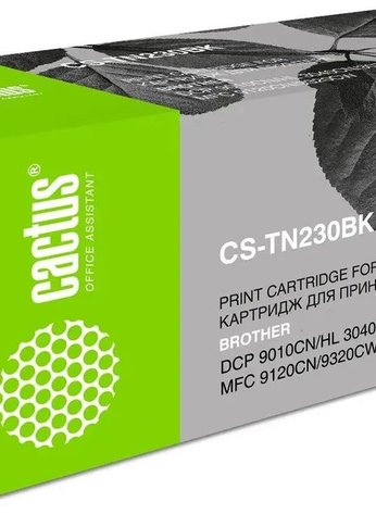 Картридж лазерный Cactus CS-TN230BK TN-230Bk черный (2200стр.) для Brother HL-3040/3070/DCP-9010/MFC-9120