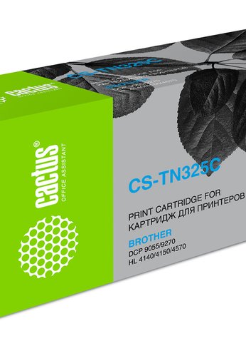 Картридж лазерный Cactus CS-TN325C TN-325C голубой (3500стр.) для Brother DCP-9055/9270/HL-4140/4150/4570