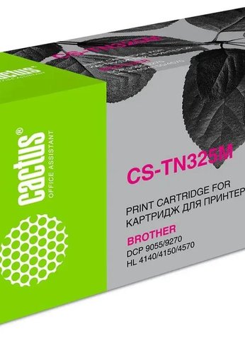 Картридж лазерный Cactus CS-TN325M TN-325M пурпурный (3500стр.) для Brother DCP-9055/9270/HL-4140/4150/4570